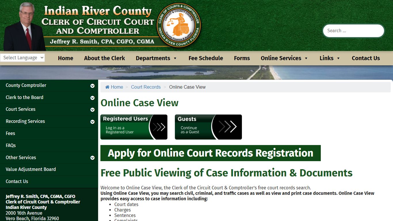 Online Case View – Indian River Clerk of the Circuit Court ...
