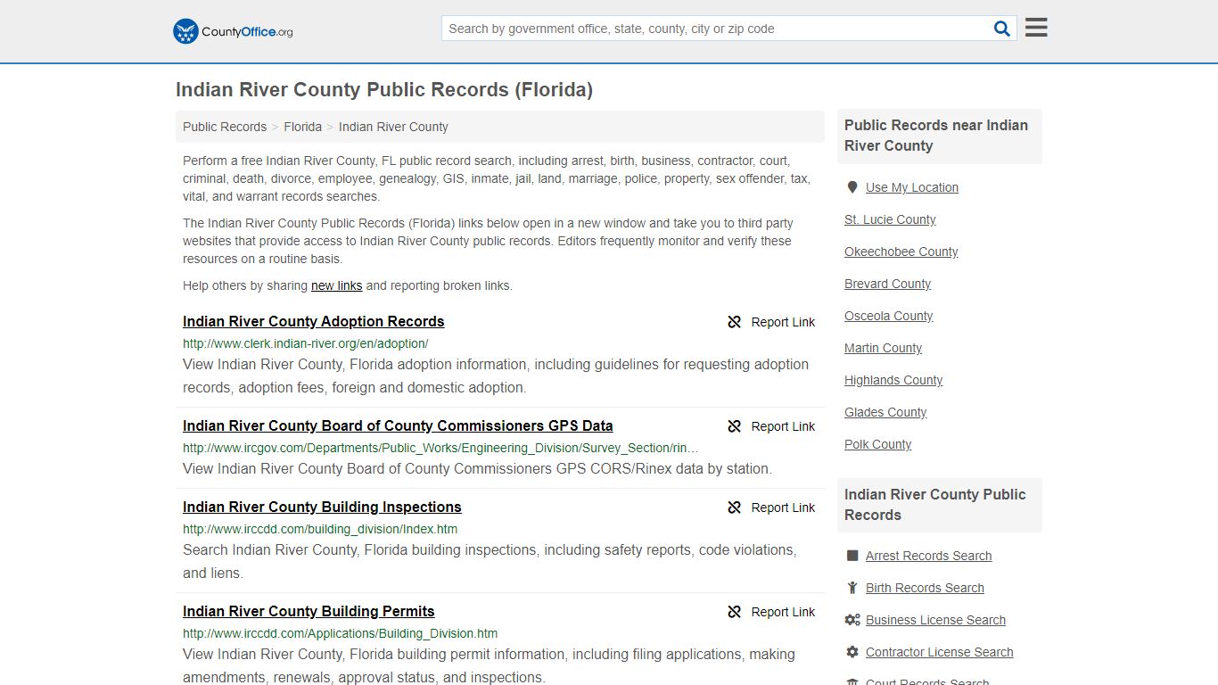 Public Records - Indian River County, FL (Business ...