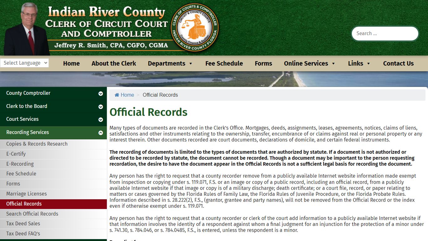 Official Records – Indian River Clerk of the Circuit Court ...