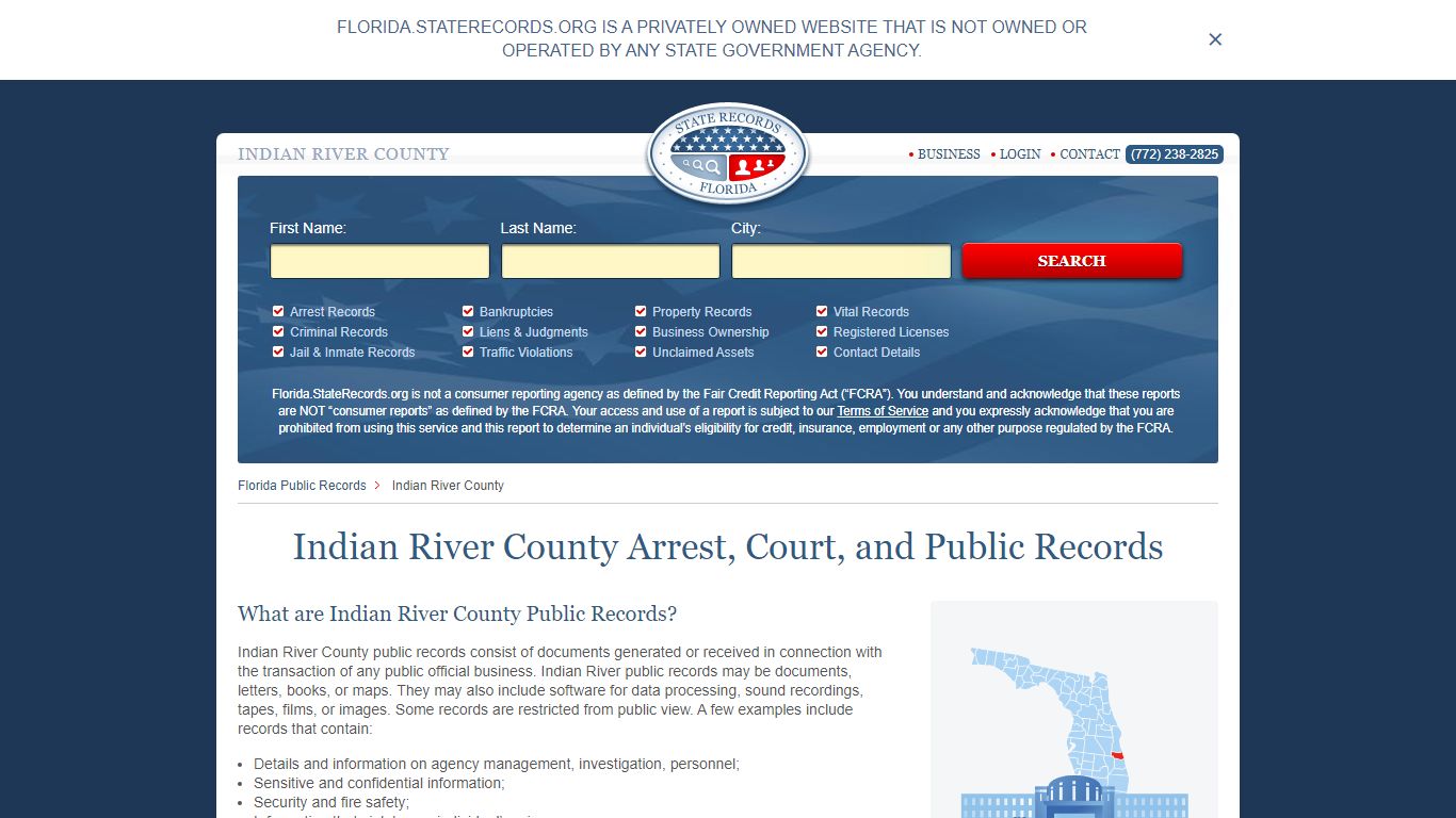 Indian River County Arrest, Court, and Public Records